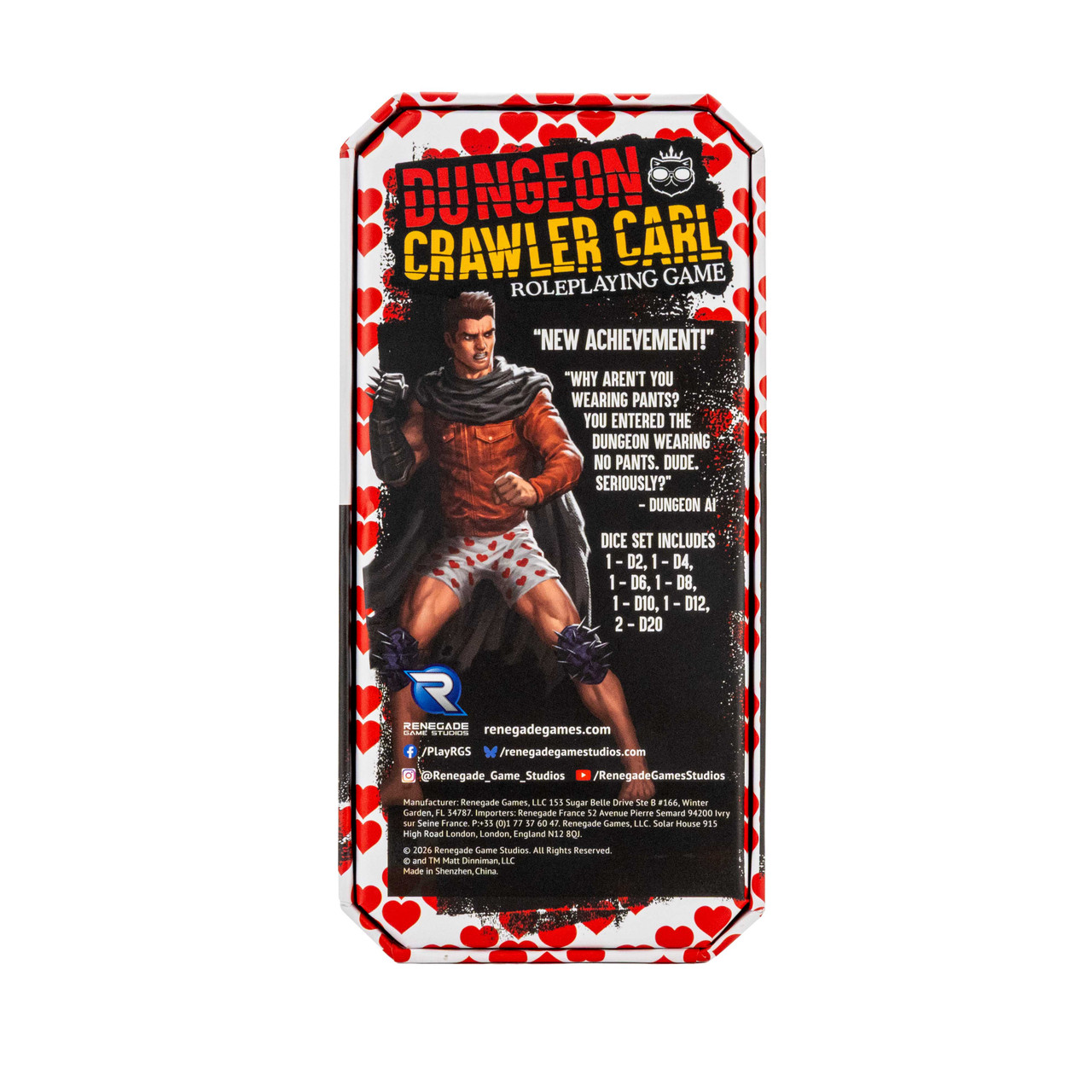 PREVENTA Dungeon Crawler Carl RPG: Carl's Enchanted Big Boi Boxers Dice Set - Imagen 2