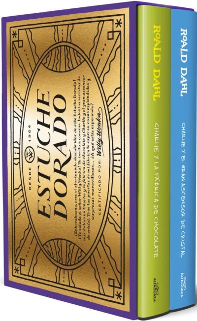 Estuche dorado de Willy Wonka