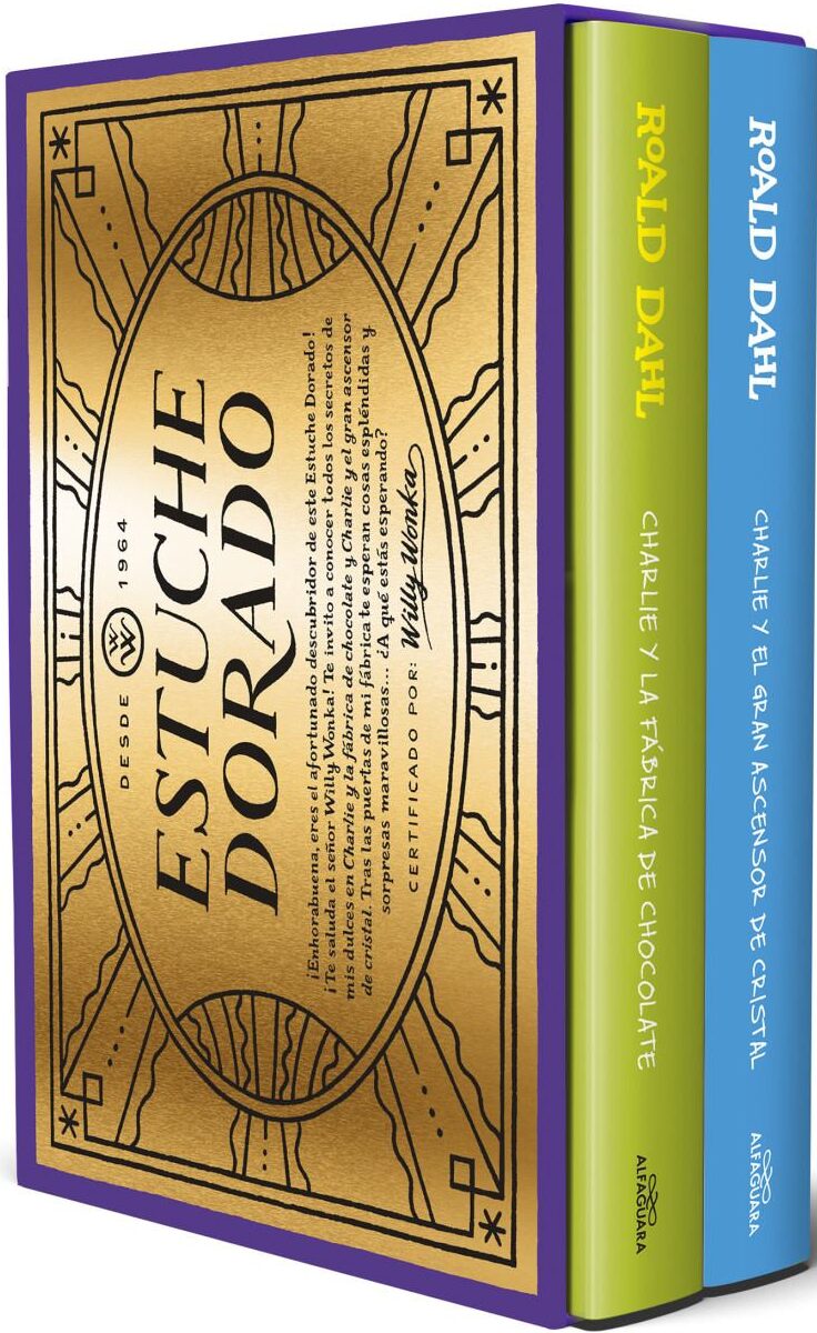 Estuche dorado de Willy Wonka