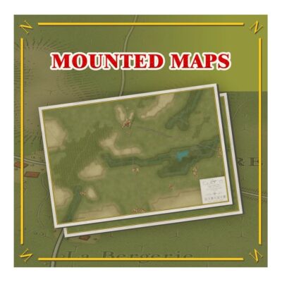 Quatre Bras 1815 / Wartenburg 1813 - Mounted Map